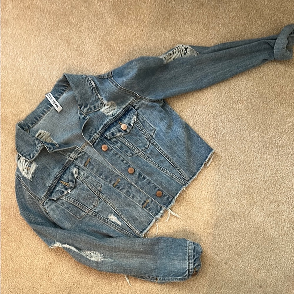 Design Lab Lord & Taylor Blue Denim Jacket